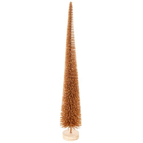 Keinotekoinen joulukuusenkoriste, kapea, puisella jalustalla, 40 cm, 3 kpl