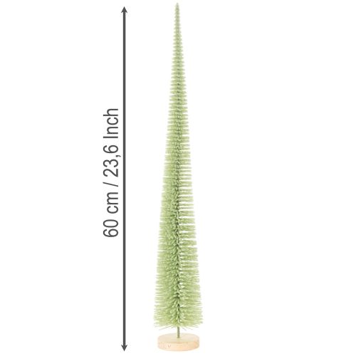 Keinotekoinen joulukuusi, koristeellinen puujalustalla, 60 cm | Floristik24.fi