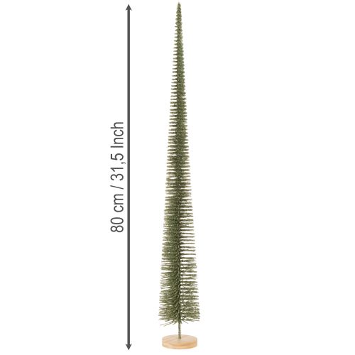 Keinotekoinen joulukuusi puisella jalustalla joulukoristeita varten, 80 cm | Floristik24.fi