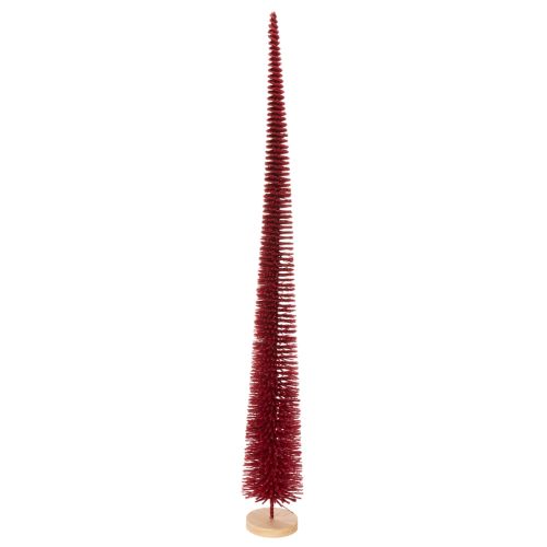 Moderni kapea koristeellinen joulukuusi puisella jalustalla, 80 cm