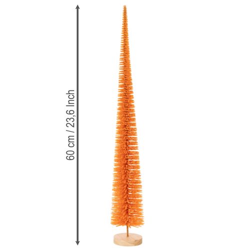 Keinotekoinen joulukuusenkoriste puisella jalustalla, 60 cm | Floristik24.fi