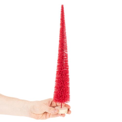 Koristeellinen kapea joulukuusi, keinotekoinen joulukuusi puisella jalustalla, 40 cm, 3 kpl | Floristik24.fi