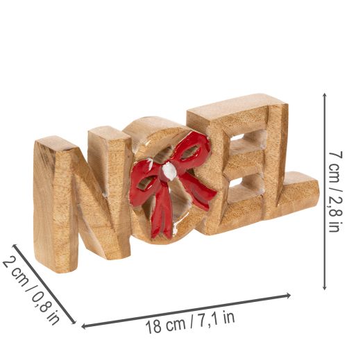 Noel-kirjaimet rusetilla, joulukoriste, 18 cm | Floristik24.fi