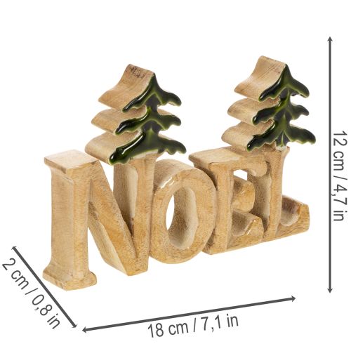Joulukoriste Noel-teline kahdella kuusella 18cm | Floristik24.fi