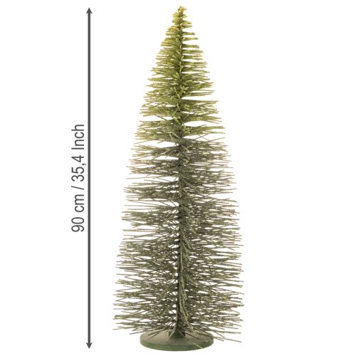 Keinotekoinen vihreä joulukuusi jalustalla pöytäkoristeena, 90 cm | Floristik24.fi