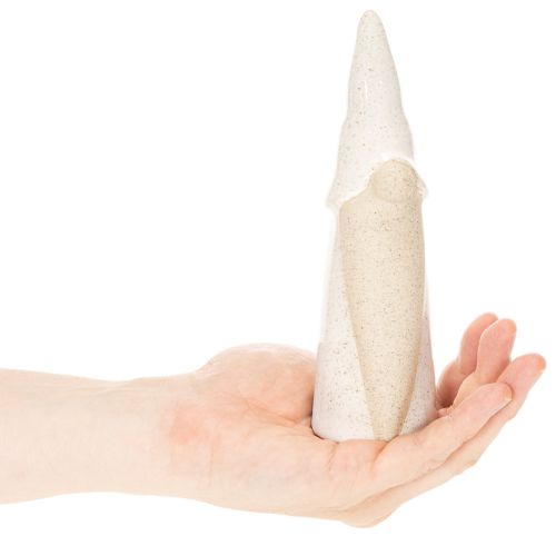 Koristeellinen tonttuhahmo, vaaleaa keramiikkaa, skandinaavinen tyyli, 18 cm, 3 kpl | Floristik24.fi