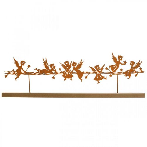 Floristik24 Pöydän koriste Jouluenkeli Metalli Stand-up Rust 50×17cm