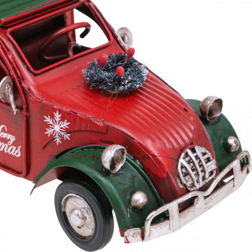 Floristik24 Joulukoristeita auto Jouluauto vintage punainen L17cm