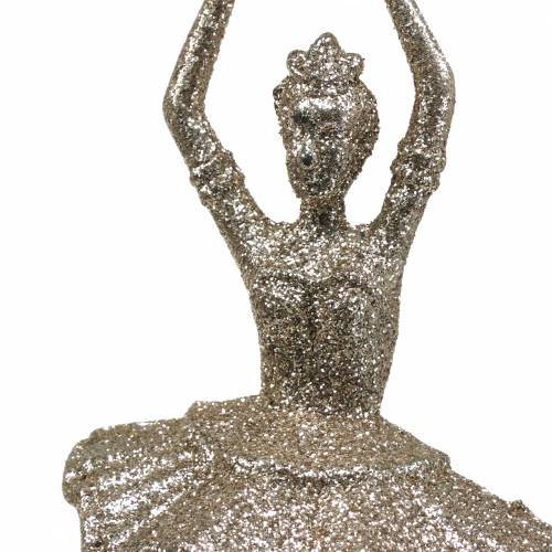 Floristik24 Joulukuusikoristeet ballerina samppanja glitter 18cm 6kpl