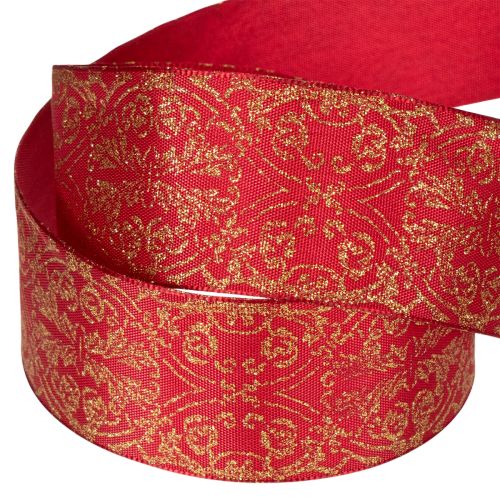 Lahjanauha juhlavalla kuviolla askarteluun ja koristeluun, 40 mm x 15 m | Floristik24.fi