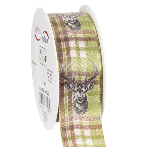 Koristeellinen nauha peuranpäällä ja ruutukuviolla, 40 mm x 15 m