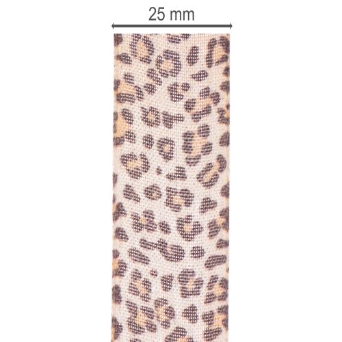 Lahjanauha eläinkuviolla, leopardikuvio, 25 mm leveä, 18 m pitkä | Floristik24.fi