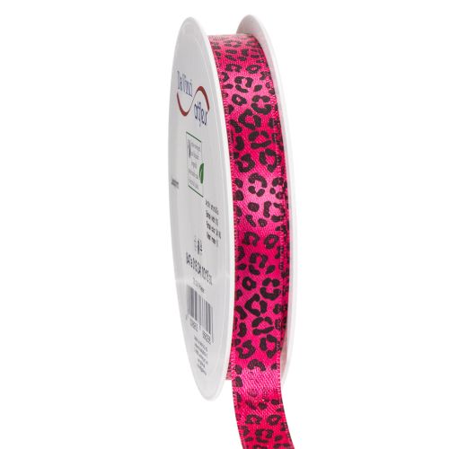 Koristeellinen nauha leopardikuviolla, pinkki, 15 mm x 18 m ostaa | Floristik24.fi