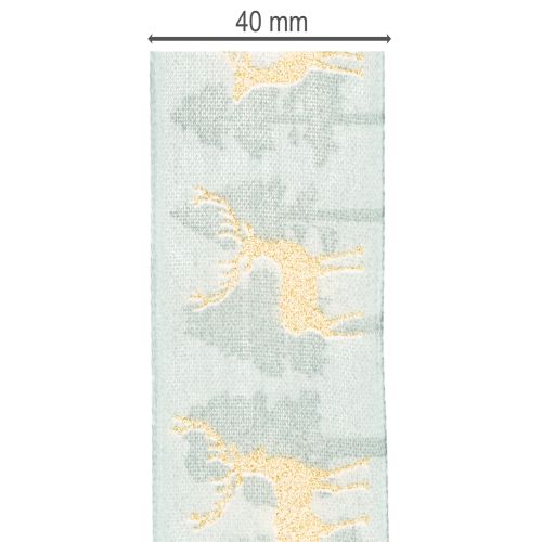 Lahjanauha poroilla ja joulukuusilla, 40 mm x 18 m | Floristik24.fi