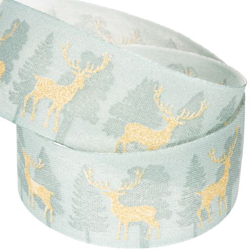 Lahjanauha poroilla ja joulukuusilla, 40 mm x 18 m | Floristik24.fi