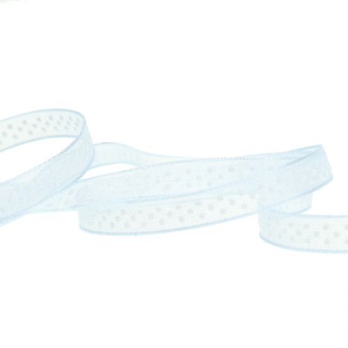 Floristik24 Koristenauha sinisellä pisteellä 7mm L20m