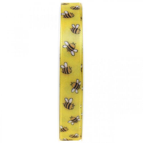 Deco nauha kevätkeltainen, nauha mehiläisillä B15mm L20m