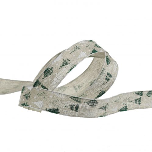 Floristik24 Joulunauha joulukuusi vihreä, luonnollinen 25mm 15m