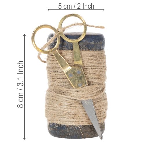 kohteita Juuttinauharulla saksilla Ø5cm K8cm 2kpl