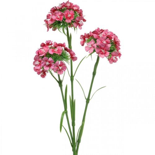 Floristik24 Artificial Sweet William Pink tekokukat neilikat 55cm nippu 3kpl