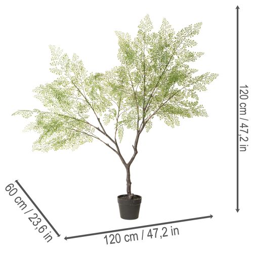Keinotekoinen puu herkillä lehdillä, 120 cm | Floristik24.fi