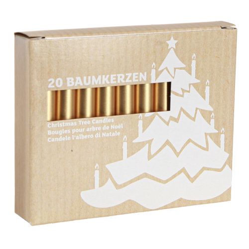 kohteita Puukynttilät joulukuusen kynttilät kultaa 13x105mm 20 kpl