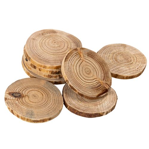 Luonnonväriset pyöreät puusiivut koristeluun ja askarteluun, 6 cm, 300 g
