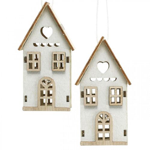 Joulukuusikoristeet, puutalokoristeet H7,5cm 6 kpl