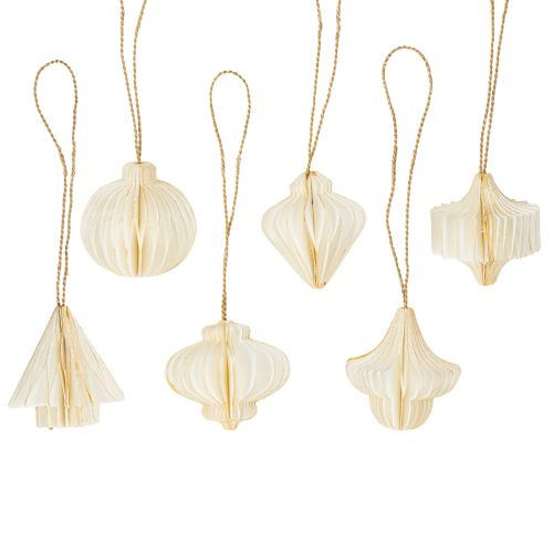 Eleganter Papierbaumschmuck Weihnachtsdeko Skandi-Look