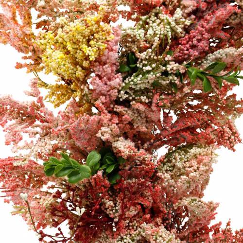 Floristik24 Keinotekoiset kukat seppele kanervaseppele vaaleanpunaiset silkkikukat