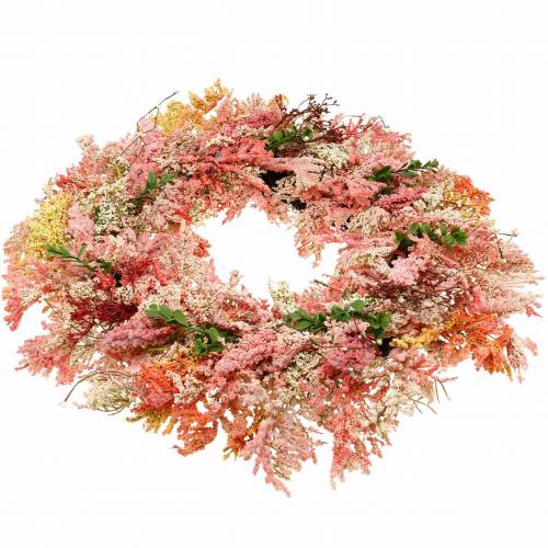 Floristik24 Keinotekoiset kukat seppele kanervaseppele vaaleanpunaiset silkkikukat