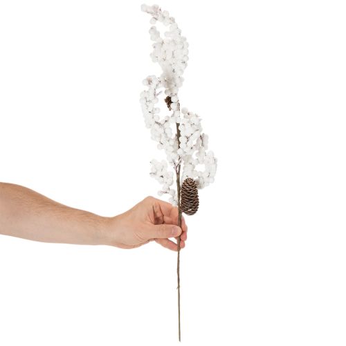 Keinotekoinen oksa talvikoriste marjoilla ja käpyillä 60cm | Floristik24.fi