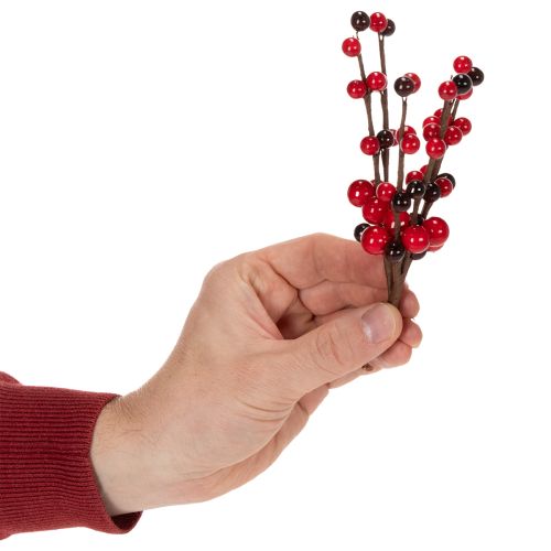 Tekooksa punaisilla marjoilla, 15 cm, 6 kpl | Floristik24.fi