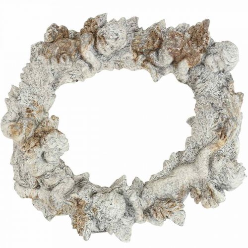 kohteita Betoni deco angel deco seppele seinäkoriste valkoinen ruskea 36,5cm
