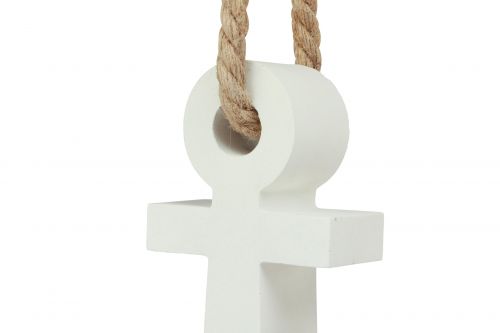 Floristik24 Betoninen koristeankkuri valkoinen luonnonmerellinen 18cmx4.5cmx22cm