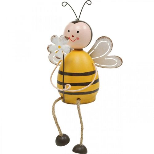 Floristik24 Deco bee reunaistuimena kesäkoriste metallia H13cm
