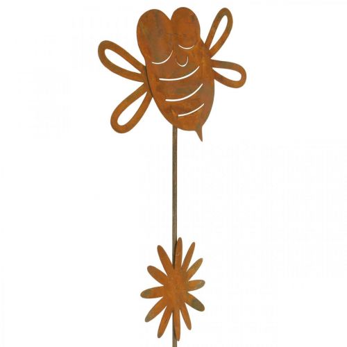 kohteita Puutarhan paalumehiläinen, kevätkoristeet, metallipiippu ruoste L24,5cm 6 kpl