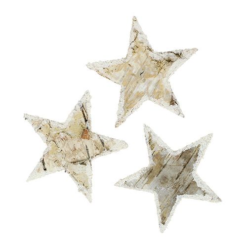Koivun tähdet luonnonlumiset 6,5cm 30 kpl