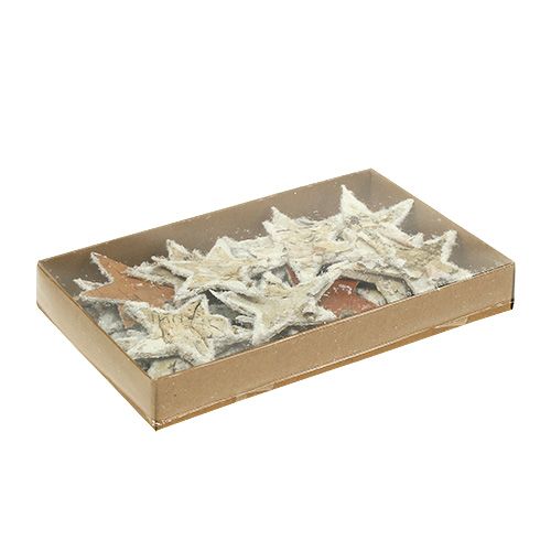 kohteita Koivun tähdet luonnonlumiset 6,5cm 30 kpl