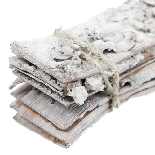 Floristik24 Valkaistut koivunauhat 20cm x 4cm 8 kpl