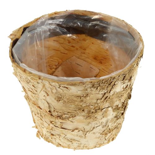 kohteita Istutusruukku, pyöreä, luonnonvärinen koriste, koivu, Ø12cm, korkeus 10cm, 5 kpl