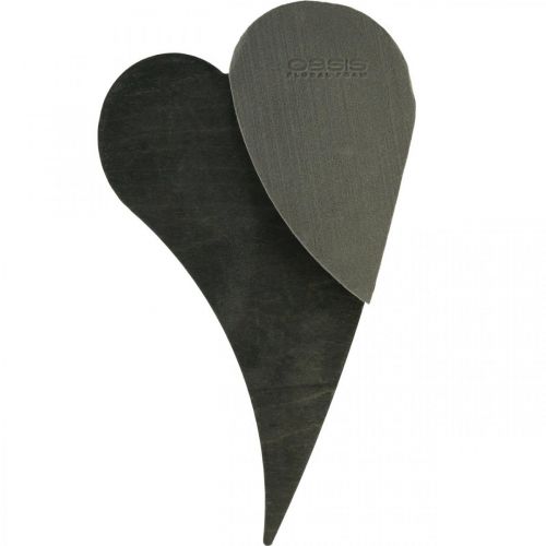 Floristik24 OASIS® Black Bioline® Floral Foam Heart Black K34cm 2kpl