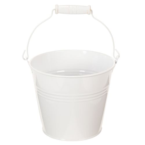 Valkoisia peltiämpäreitä Ø14cm K12cm 6 kpl