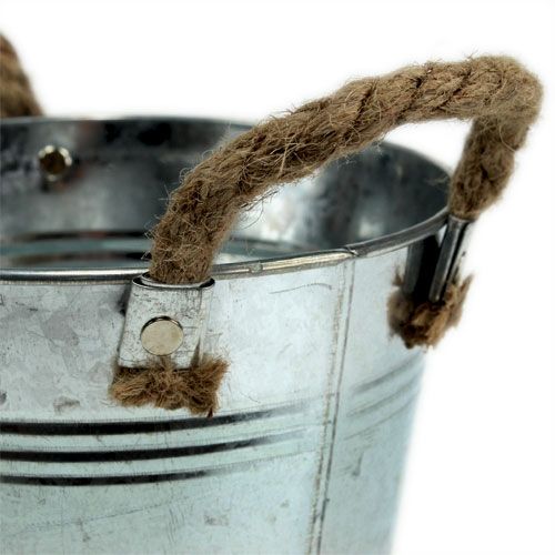 kohteita Koristeellinen kukkaruukku metallia köysikahvoilla Ø20cm