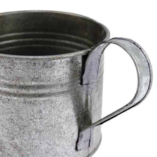 Floristik24 Pelti kastelukannu hopeanharmaa Ø10.5cm H10cm 8kpl