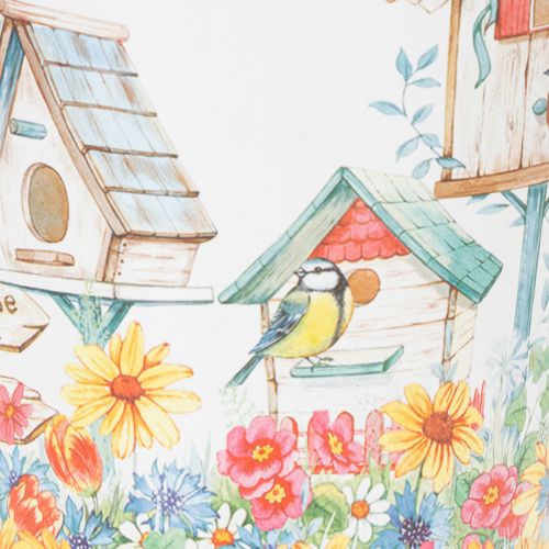 kohteita Peltiruukku linnunpöntöillä, kesäkoriste, istutusastia K14.5cm Ø13.5cm