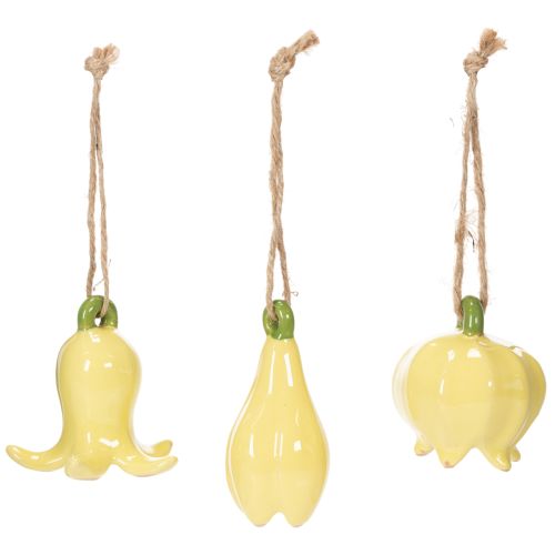 kohteita Keraamiset kukkariipukset, iloinen muotoilu, kukkakuvio, kevätkoriste, 9 cm, 6 kpl