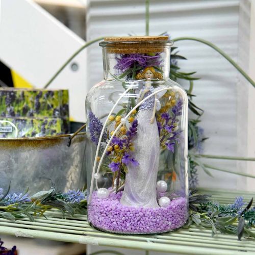 Kukkakeijut, kevätkoristeet, kukkahaltiat violetti H19/19,5cm 2 kpl setti