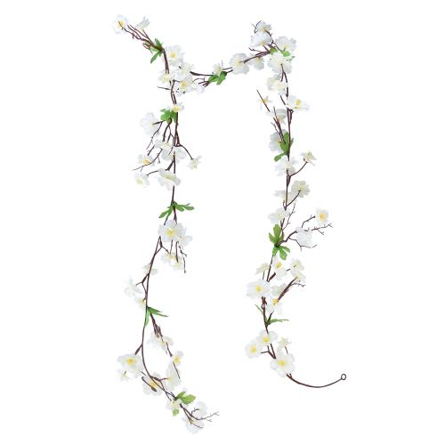 Floristik24 Kukkaseppele tekokukkaseppele valkoiset kukat 160cm