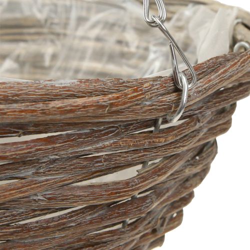 kohteita Riippuva kukkakulho Puu Luonnonharmaa Ø30cm 2kpl